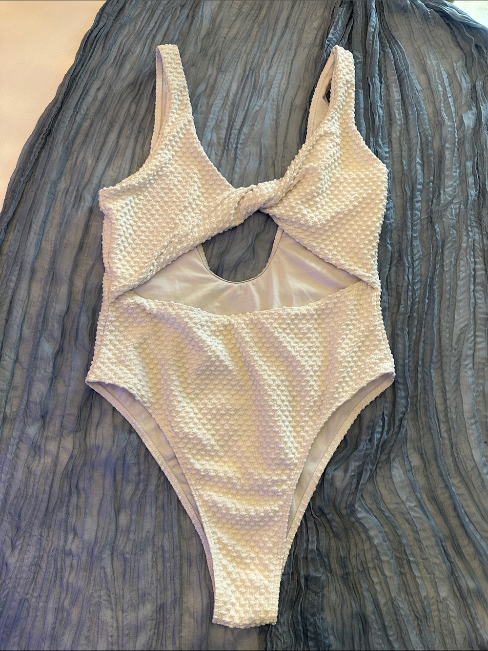 SHEIN Textured One-Piece Swimsuit